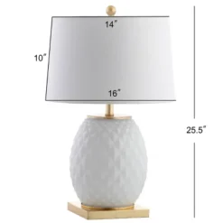 JONATHAN Y 25.5" Glass/Metal Diamond Table Lamp with Energy Efficient LED Bulb -Jonathan Y Store GUEST 3298d6a3 d4a2 40bc a84a 586223bde437