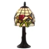 JONATHAN Y Hummingbird Tiffany-Style LED Table Lamp with Stained Glass Shade