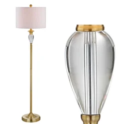 JONATHAN Y Evelyn Crystal and Brass Metal LED Floor Lamp with Linen Shade 15 JONATHAN Y Evelyn Crystal and Brass Metal LED Floor Lamp with Linen Shade -Jonathan Y Store GUEST 339f933d b728 4ce1 b219 670080694dbf