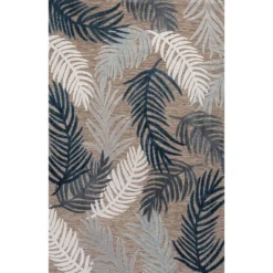 JONATHAN Y Montego High-Low Tropical Palm Floral Indoor/Outdoor Area Rug