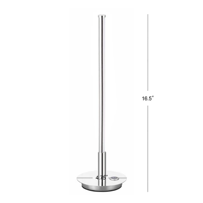16.5" Keira Integrated Table Lamp (Includes LED Light Bulb) Silver - JONATHAN Y 5 16.5" Keira Integrated Table Lamp (Includes LED Light Bulb) Silver - JONATHAN Y - Image 3