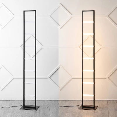 59.3" JONATHAN Y Ivan Minimalist Modern Iron Ladder Dimmable Integrated LED Floor Lamp: ETL Listed, 3000K 8 59.3" JONATHAN Y Ivan Minimalist Modern Iron Ladder Dimmable Integrated LED Floor Lamp: ETL Listed, 3000K - Image 6