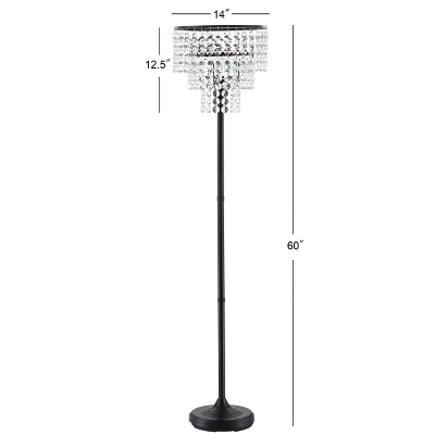 Jonathan Y Juliette 60" Crystal and Metal Floor Lamp with Bulb - Bronze 5 Jonathan Y Juliette 60" Crystal and Metal Floor Lamp with Bulb - Bronze - Image 3