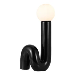 JONATHAN Y Katya Scandinavian Ceramic Spiral Tube LED Table Lamp