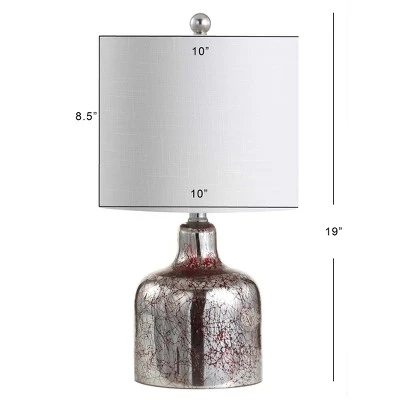 19" Glass Gemma Bell Table Lamp (Includes LED Light Bulb) Chrome - JONATHAN Y 5 19" Glass Gemma Bell Table Lamp (Includes LED Light Bulb) Chrome - JONATHAN Y - Image 3