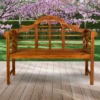 JONATHAN Y Lutyens Arched 3-Seat Acacia Wood Outdoor Bench