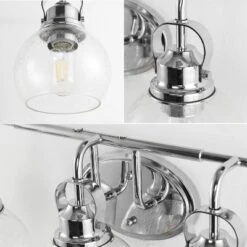 JONATHAN Y Shirley 36.25" 5-Light Chrome Vanity Light with Seeded Glass -Jonathan Y Store GUEST 3a4398d9 b388 40ba b7ae b4c82110626a
