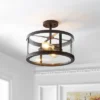 15" Iron And Glass Herndon Modern LED Flush Mount - Jonathan Y -Jonathan Y Store GUEST 3bae6431 05dc 4469 bd59 abe9a7d4a4a5