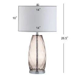 JONATHAN Y Juliette 26.5" Glass and Metal Table Lamp - LED Bulb Included 7 JONATHAN Y Juliette 26.5" Glass and Metal Table Lamp - LED Bulb Included -Jonathan Y Store GUEST 3e511e6b c992 435f 846f 82715f70bc92
