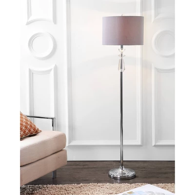 Jonathan Y Layla 59.5" Chrome Floor Lamp with Crystal Accents & LED Bulb 3 Jonathan Y Layla 59.5" Chrome Floor Lamp with Crystal Accents & LED Bulb