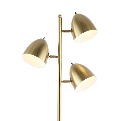 JONATHAN Y Billy 66.5" 3-Light Modern Contemporary Iron LED Floor Lamp - Brass Gold 9 JONATHAN Y Billy 66.5" 3-Light Modern Contemporary Iron LED Floor Lamp - Brass Gold - Image 7