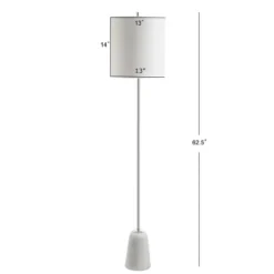 JONATHAN Y Lincoln 62.5" Marble and Metal Floor Lamp with Linen Shade -Jonathan Y Store GUEST 41ca370d 6127 4bbc 9840 deff907d8f0e