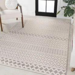 JONATHAN Y Ormond High-Low Modern Trellis Geometric Moroccan Indoor/Outdoor Area Rug -Jonathan Y Store GUEST 425e6fe4 c774 4316 a14a e5dc1776da35