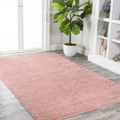 JONATHAN Y Haze Solid Low-Pile Red Indoor Area Rug - 2' x 8' Runner -Jonathan Y Store GUEST 43928629 5249 4686 b9ed b7f29dd8c629
