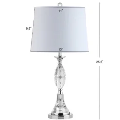 JONATHAN Y Reid 25.5" Crystal Table Lamp (Set of 2) with LED Light Bulbs -Jonathan Y Store GUEST 449407ca 7487 4e86 bbd5 8b6abf594708