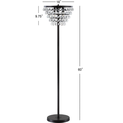 JONATHAN Y Jemma Crystal and Metal Tiered LED Floor Lamp 4 JONATHAN Y Jemma Crystal and Metal Tiered LED Floor Lamp - Image 2