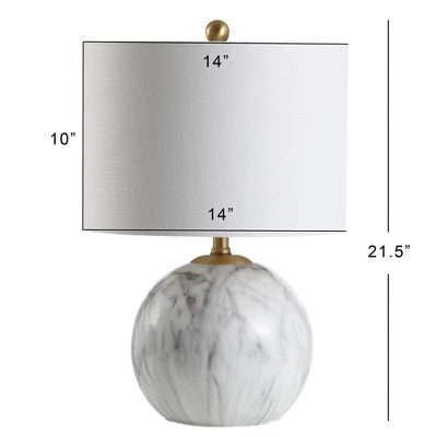 JONATHAN Y Luna Faux Marble Resin LED Table Lamp 4 JONATHAN Y Luna Faux Marble Resin LED Table Lamp - Image 2