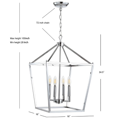 JONATHAN Y 16" Metal Pagoda Lantern Pendant - Includes LED Bulb 5 JONATHAN Y 16" Metal Pagoda Lantern Pendant - Includes LED Bulb - Image 3
