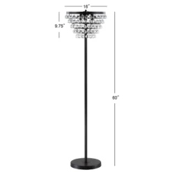 JONATHAN Y Jemma 60" Crystal and Metal Floor Lamp with LED Bulb -Jonathan Y Store GUEST 48cc7298 f47c 4a9e bd47 76fb7e34d448