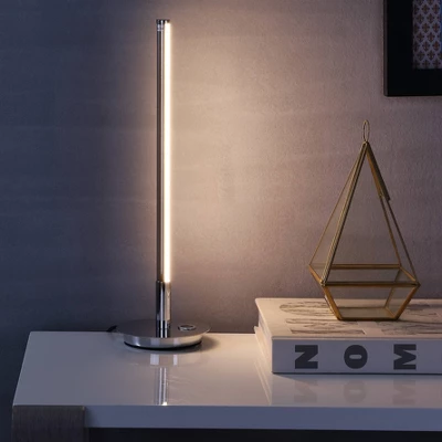 16.5" Keira Integrated Table Lamp (Includes LED Light Bulb) Silver - JONATHAN Y 3 16.5" Keira Integrated Table Lamp (Includes LED Light Bulb) Silver - JONATHAN Y