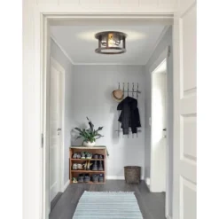 JONATHAN Y 12.75" Rustic Industrial LED Flush Mount Ceiling Light - Brown 8 JONATHAN Y 12.75" Rustic Industrial LED Flush Mount Ceiling Light - Brown -Jonathan Y Store GUEST 4a34ad7d eb4a 4032 936f f99a8c590a93