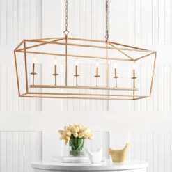 Jonathan Y 49" LED Metal Pagoda Linear Lantern Pendant -Jonathan Y Store GUEST 4a4608b7 4dca 4a50 b5b4 441100aafdf1