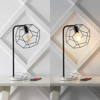 JONATHAN Y Penta 23.5" Industrial Iron LED Task Lamp with USB Charging Port 8 JONATHAN Y Penta 23.5" Industrial Iron LED Task Lamp with USB Charging Port - Image 6