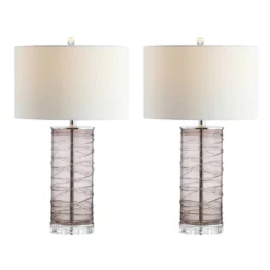 JONATHAN Y 27.5" LED Fused Glass Cylinder Table Lamps - Set of 2 11 JONATHAN Y 27.5" LED Fused Glass Cylinder Table Lamps - Set of 2 -Jonathan Y Store GUEST 4b5cc88f a940 4948 903e 0ddad48c5515