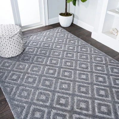 Portmany Neutral Diamond Trellis Indoor/Outdoor Area Rug - JONATHAN Y 9 Portmany Neutral Diamond Trellis Indoor/Outdoor Area Rug - JONATHAN Y - Image 7