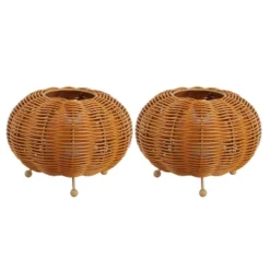 JONATHAN Y Kairi Modern Bohemian Rechargeable Faux Rattan Outdoor LED Table Lamp -Jonathan Y Store GUEST 4ec63fbb 2d57 4187 9124 4f7cdff4c1a1