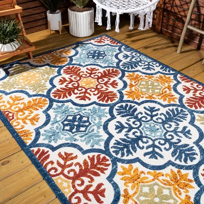 JONATHAN Y Lucena Modern Medallion High-Low Indoor/Outdoor Rug 9 JONATHAN Y Lucena Modern Medallion High-Low Indoor/Outdoor Rug - Image 7