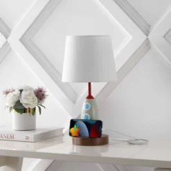 JONATHAN Y 17.5-inch Houston Coastal Rocket Kids Table Lamp with USB Charging Port -Jonathan Y Store GUEST 5700fa46 1008 4a40 a6ad 995f8ca95b38