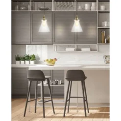 7.5" Adjustable Metal Goldwater Drop Pendant (Includes Energy Efficient Light Bulb) Brass - JONATHAN Y 9 7.5" Adjustable Metal Goldwater Drop Pendant (Includes Energy Efficient Light Bulb) Brass - JONATHAN Y -Jonathan Y Store GUEST 588d70fd 38d3 4a7c baa0 0ca8d24e58b3