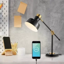 JONATHAN Y Allegra 18.5" Farmhouse Adjustable Cantilever Task Lamp with USB Port -Jonathan Y Store GUEST 5a5cd10c 5895 451d abba 50731303b43d