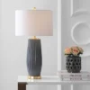 JONATHAN Y Roman 28.5" Gray Ceramic Fluted Table Lamp with LED Bulb 1 JONATHAN Y Roman 28.5" Gray Ceramic Fluted Table Lamp with LED Bulb -Jonathan Y Store GUEST 5cf4d951 c624 42fd aef7 1d0af88c1e49