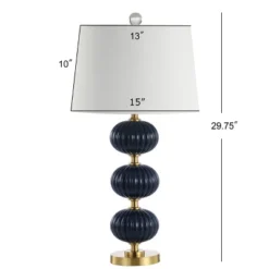 JONATHAN Y Carter 29.75" Navy Blue Glass Triple Orb Table Lamp with LED Bulb 8 JONATHAN Y Carter 29.75" Navy Blue Glass Triple Orb Table Lamp with LED Bulb -Jonathan Y Store GUEST 5dad6121 971d 4ee3 b1f7 0d59bd418f20