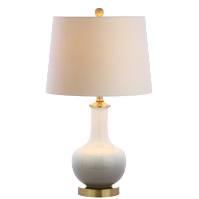 JONATHAN Y Gradient Ceramic LED Table Lamp with Brass Accents 3 JONATHAN Y Gradient Ceramic LED Table Lamp with Brass Accents