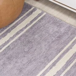 Bande Distressed Ticking Stripe Machine-Washable Area Rug - JONATHAN Y -Jonathan Y Store GUEST 61ed1dd5 0e52 4ecb bf4b eeca15d935bd