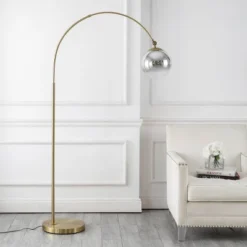 JONATHAN Y Nora 71" Coastal Vintage Iron LED Floor Lamp - Gold -Jonathan Y Store GUEST 639f633a cf38 4751 889a 796ef3273194
