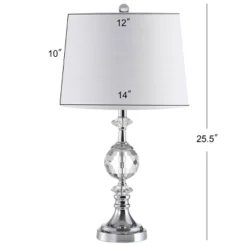 JONATHAN Y Channing 25.5" Crystal and Metal Table Lamp - Clear -Jonathan Y Store GUEST 65152337 e2fb 4e3e b0f2 0d2ac54892a3
