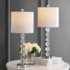 27.5" Crystal/Metal Stacked Table Lamp (Includes LED Light Bulb) Chrome/Clear - Jonathan Y -Jonathan Y Store GUEST 65807aae 047d 4cef b3a1 c28dcaf8fab9