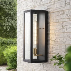JONATHAN Y Berlin 20" Modern Industrial LED Outdoor Lantern - Black Iron -Jonathan Y Store GUEST 6644afeb 9cbe 4277 8621 3036d9f45c02