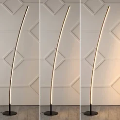 JONATHAN Y Malthe 71" Smart Arc LED Floor Lamp - Dimmable Black Metal -Jonathan Y Store GUEST 678c1b48 c154 441b a761 27ff335d98ea