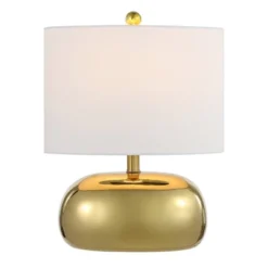 JONATHAN Y Calix 20" Mid-Century Glam Gold Ceramic Table Lamp