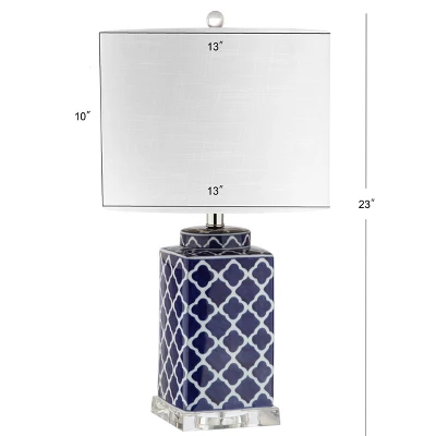JONATHAN Y Clarke 23" Blue Chinoiserie Ginger Jar Table Lamp with LED Bulb 5 JONATHAN Y Clarke 23" Blue Chinoiserie Ginger Jar Table Lamp with LED Bulb - Image 3