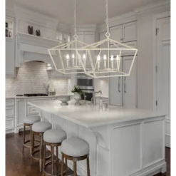 JONATHAN Y 23" 4-Light LED Adjustable Iron Gatsby Rustic Glam Pendant