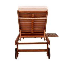 JONATHAN Y Seabrook 69 x 24 Inch Outdoor Acacia Wood Lounger with Pull-Out Table & Wheels -Jonathan Y Store GUEST 6a82cb51 54e7 4081 998e f8612ef888cb