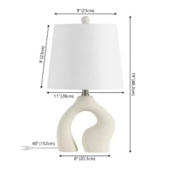 JONATHAN Y Tula Scandinavian Minimalist Ceramic Arch LED Table Lamp 11 JONATHAN Y Tula Scandinavian Minimalist Ceramic Arch LED Table Lamp -Jonathan Y Store GUEST 6b0e6ba1 510d 4d81 9e6a ab69d516f94f