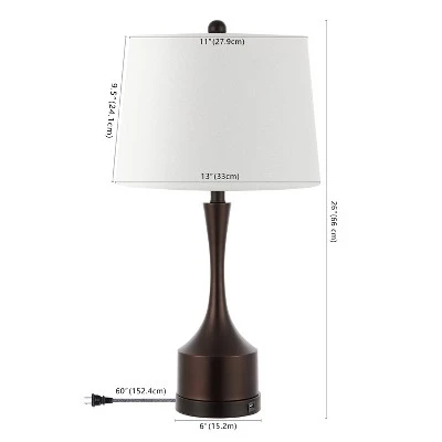 JONATHAN Y Cooper 26" French Country Iron LED Table Lamps with USB - Set of 2 4 JONATHAN Y Cooper 26" French Country Iron LED Table Lamps with USB - Set of 2 - Image 2