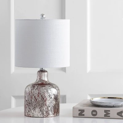 19" Glass Gemma Bell Table Lamp (Includes LED Light Bulb) Chrome - JONATHAN Y 4 19" Glass Gemma Bell Table Lamp (Includes LED Light Bulb) Chrome - JONATHAN Y - Image 2